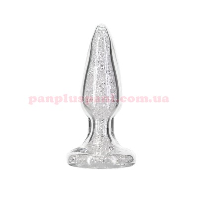 Анальна пробка Pillow Talk Fancy Anal Plug Ø3.1 см, скляна з віброкулею