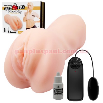 Мастурбатор Crazy Bull Pocket Pussy Lea BM-009228Z з вібрацією і пультом д/к