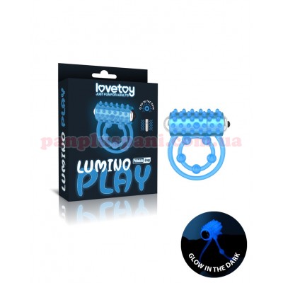 Ерекційне кільце LoveToy Lumino Play LV343216 з вібрацією, світиться у темряві