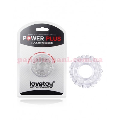 Ерекційне кільце LoveToy Power Plus Cockring LV1433 прозоре
