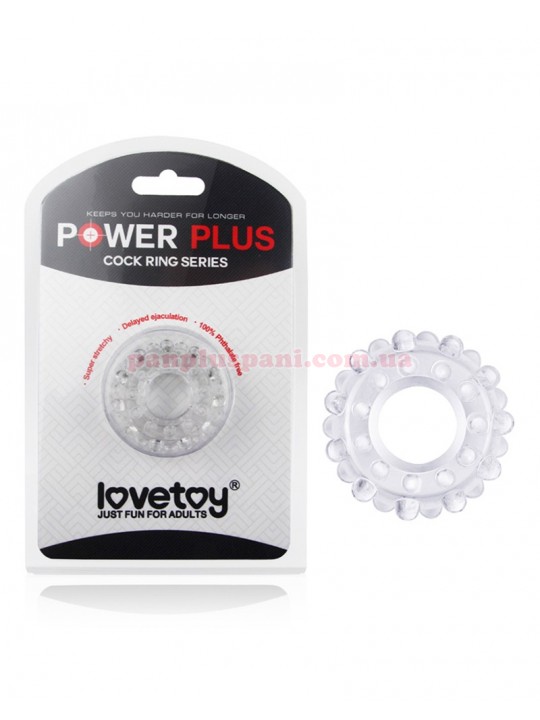 Ерекційне кільце LoveToy Power Plus Cockring LV1433 прозоре