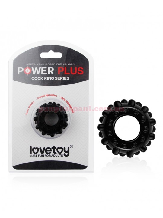 Ерекційне кільце LoveToy Power Plus Cockring LV1433 чорне
