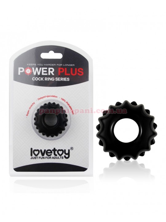 Ерекційне кільце LoveToy Power Plus Cockring LV1431 чорне