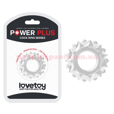 Ерекційне кільце LoveToy Power Plus Cockring LV1431 прозоре