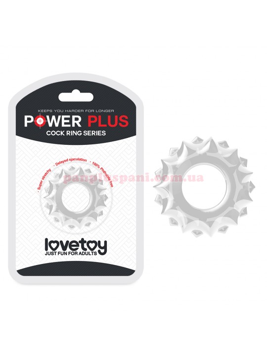 Ерекційне кільце LoveToy Power Plus Cockring LV1431 прозоре