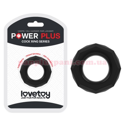 Ерекційне кільце LoveToy Power Plus Cockring LV1434 чорне