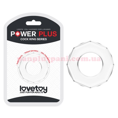 Ерекційне кільце LoveToy Power Plus Cockring LV1434 прозоре