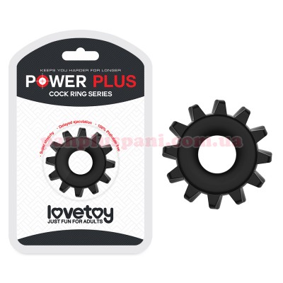 Ерекційне кільце LoveToy Power Plus Cockring LV1432 чорне