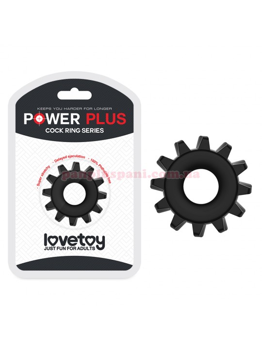 Ерекційне кільце LoveToy Power Plus Cockring LV1432 чорне
