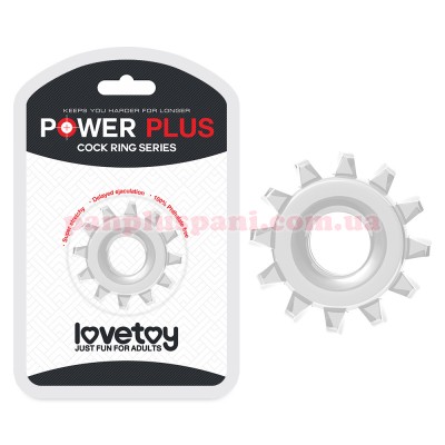 Ерекційне кільце LoveToy Power Plus Cockring LV1432 прозоре