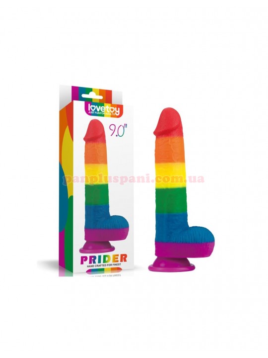 Фалоімітатор LoveToy Prider Dildo LV410028 з мошонкою