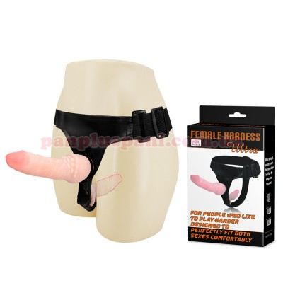Страпон Ultra Female Harness Duo Flesh BW-022020 з 2 насадками