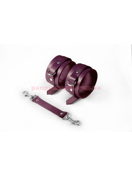 Поножі Feral Feelings Ankle Restraints з натуральної шкіри, бордові