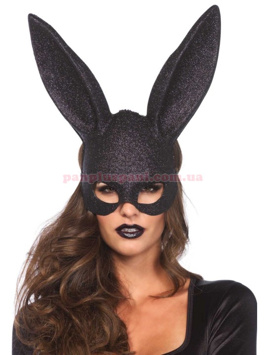 Маска Leg Avenue Glitter rabbit mask Black