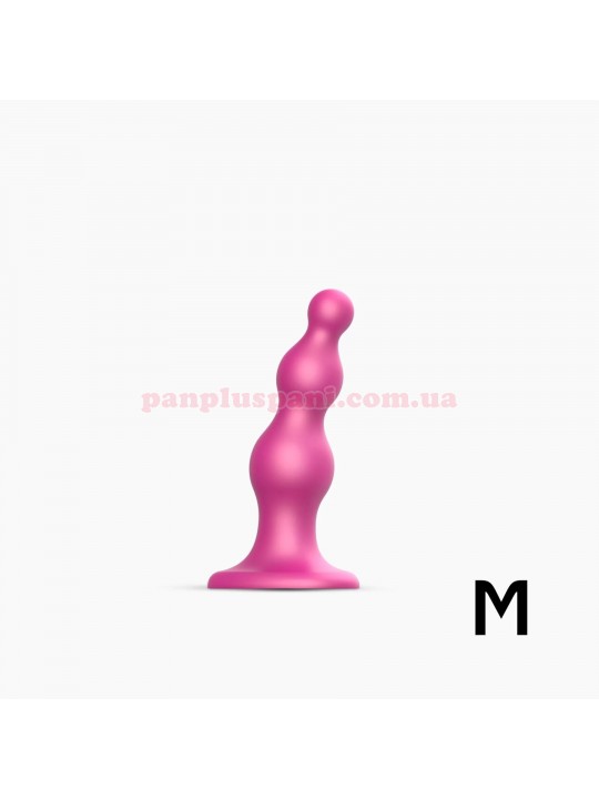Анальний стимулятор Strap-On-Me Dildo Plug Beads Metallic Pink M