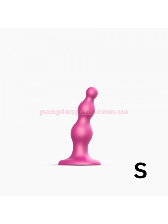 Анальний стимулятор Strap-On-Me Dildo Plug Beads Metallic Pink S