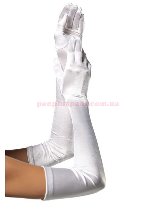 Рукавички Leg Avenue Extra Long Satin Gloves white