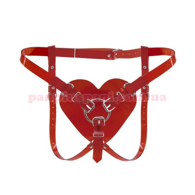 Трусики для страпона Feral Feelings Hearts Strap-on Belt Red