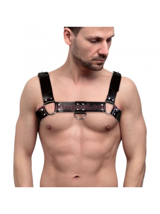 Портупея чоловіча Feral Feelings Bulldog Harness Black з натуральної шкіри