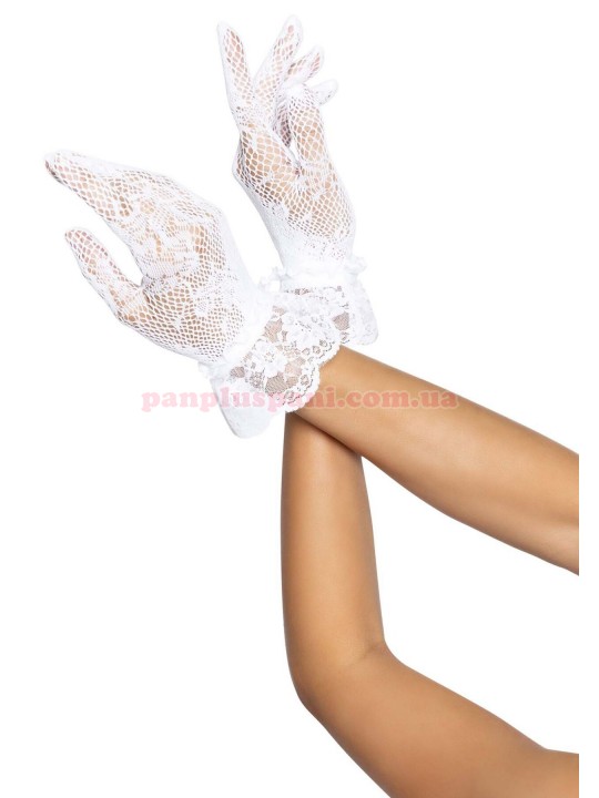 Рукавички Leg Avenue Floral white