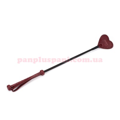 Стек Liebe Seele Riding Crop Wine Red з натуральної шкіри