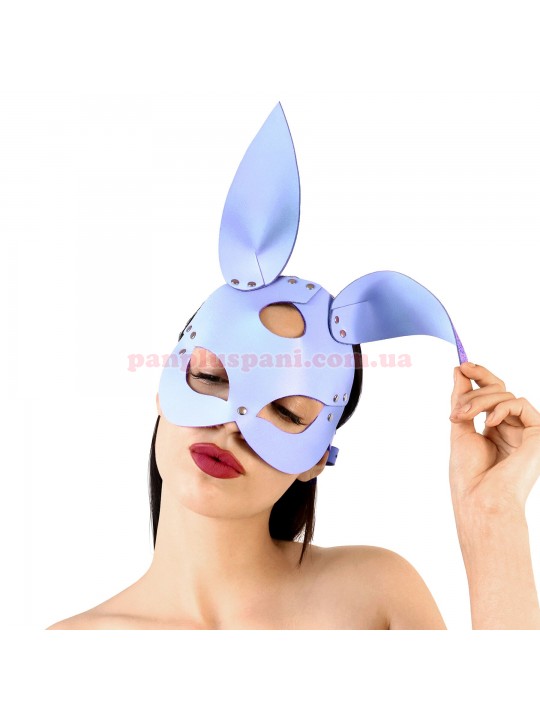 Маска зайчика Art of Sex Bunny mask бузкова з натуральної шкіри