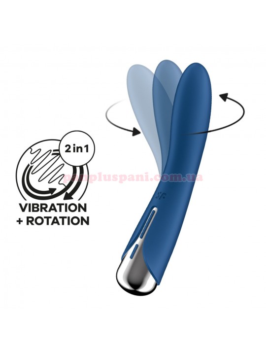 Вібратор Satisfyer Spinning Vibe 1 Blue з ротацією