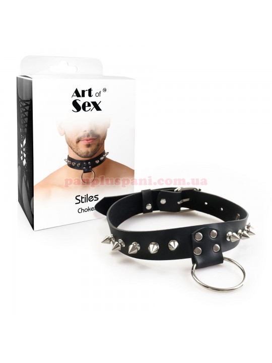 Чокер Art of Sex Stiles Leather and Spikes