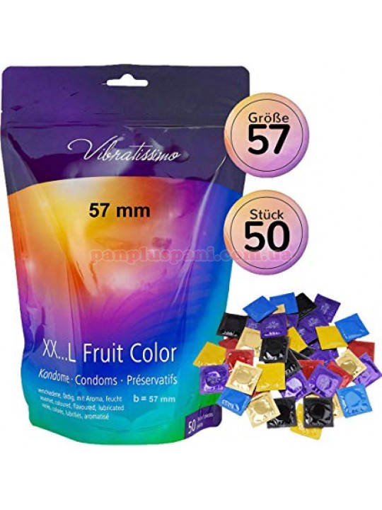 Презервативи Vibratissimo Fruit Color XXL 57 50 шт