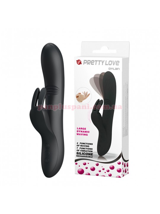 Вібратор Pretty Love Dylan Black BW-068002-1 з рухомим кінчиком