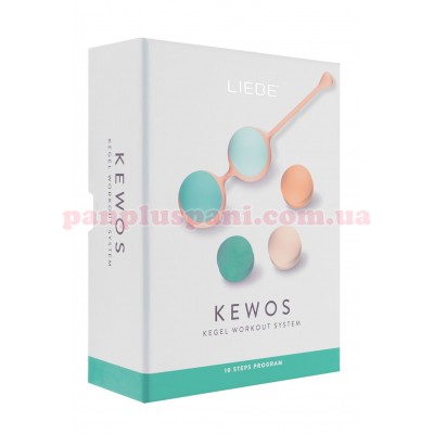 Набір вагінальних кульок Liebe Kewos Peach/Mint, Ø 3,2 см