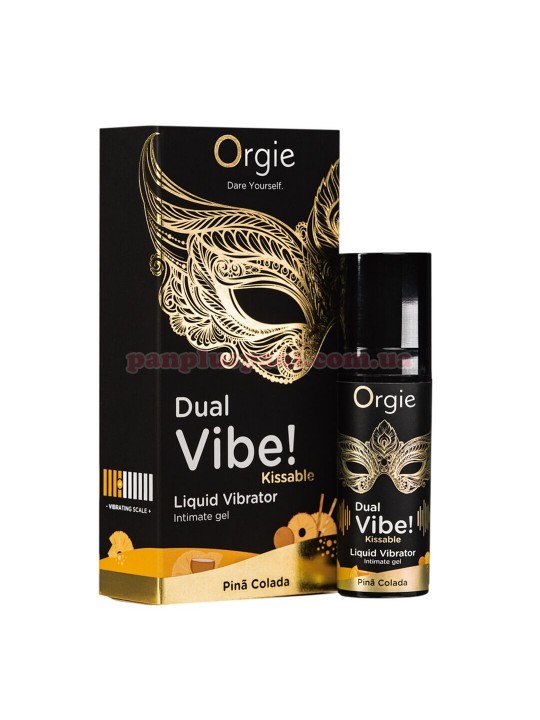 Рідкий вібратор Orgie Dual Vibe! Pina Colada 15 мл