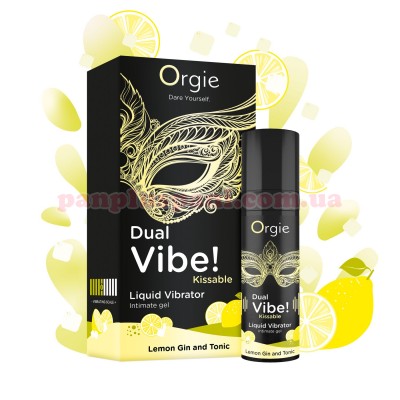 Рідкий вібратор Orgie Dual Vibe! Lemon Gin And Tonic 15 мл