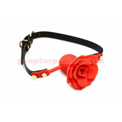Кляп Master Series Blossom Silicone Rose Gag Red