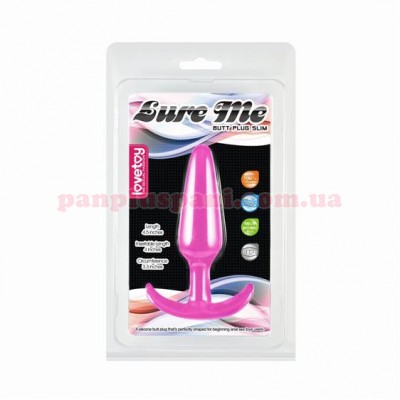 Анальна пробка Lure me Classic Anal Plug S Pink Ø2.5 см, вага 35 г