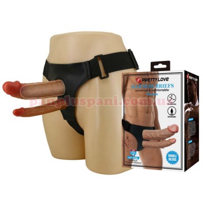 Страпон Pretty Love Harness Briefs Kearen подвійний