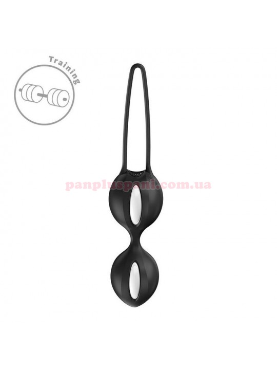 Вагінальні кульки Fun Factory Smartballs Duo Black, Ø3.6 см, вага 76 г