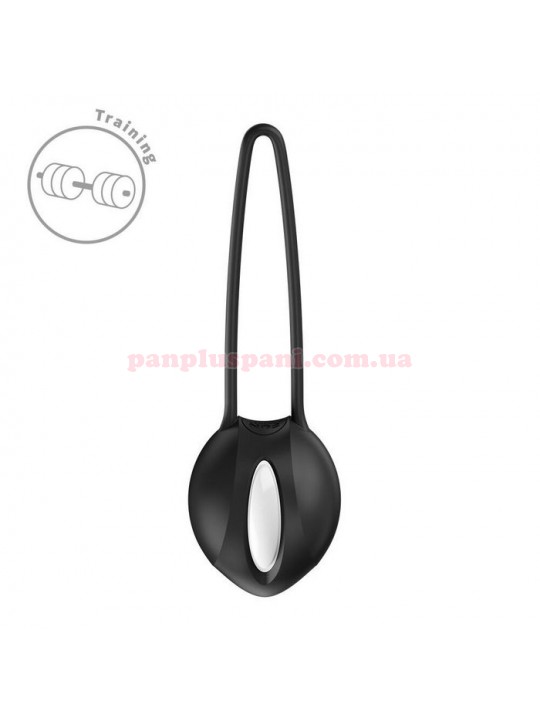 Вагінальна кулька Fun Factory Smartball Uno Black, Ø3.6 см, вага 40 г