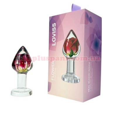 Анальна пробка Loviss Rose, Ø3.9 см, вага 60 г