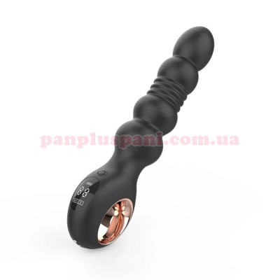 Анальний вібратор-пульсатор Loviss Thor Thrusting Anal Plug, Ø4 см