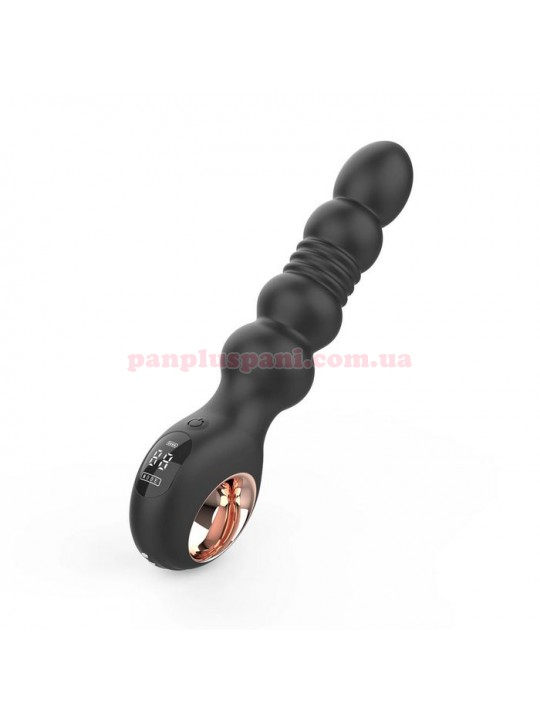 Анальний вібратор-пульсатор Loviss Thor Thrusting Anal Plug, Ø4 см
