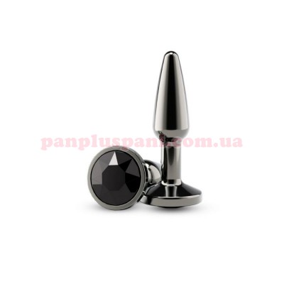 Анальна пробка NS Novelties Rear Assets Tapered Gunmetal/Black S, Ø3.2 см