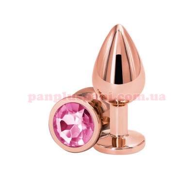 Анальна пробка NS Novelties Rear Assets Rose Gold/Pink M, Ø3.4 см, вага 132 г