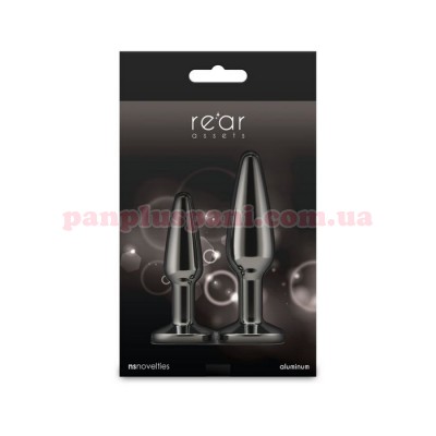 Набір анальних пробок NS Novelties Rear Assets Tapered Trainer Kit Gunmetal/Black