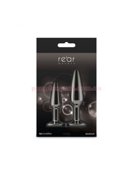 Набір анальних пробок NS Novelties Rear Assets Tapered Trainer Kit Gunmetal/Black