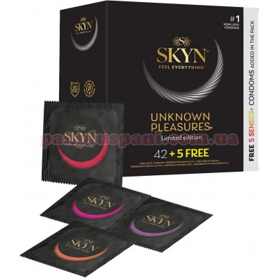 Презервативи Skyn Unknown Pleasures 42+5 шт Free