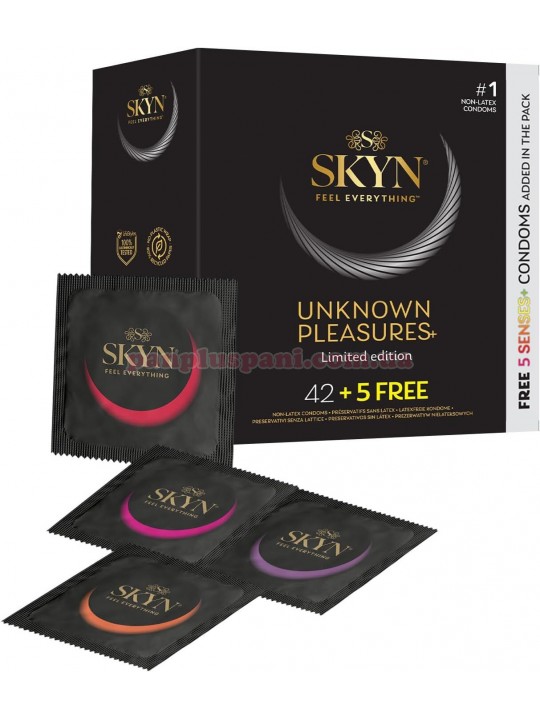 Презервативи Skyn Unknown Pleasures 42+5 шт Free