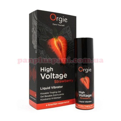 Рідкий вібратор Orgie High Voltage Strawberry 15 мл
