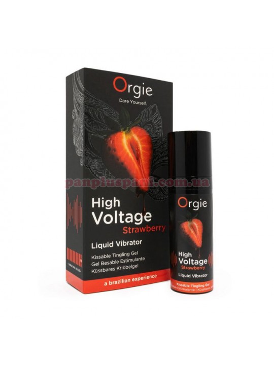 Рідкий вібратор Orgie High Voltage Strawberry 15 мл