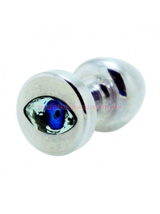 Анальна пробка Diogol ANNI Eye Silver M з кристалом Сваровські, Ø3 см, вага 54 г